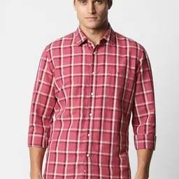 Van Heusen Sport Slim Fit Checked Spread Collar Casual Shirt-picture-22