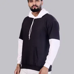 Metronaut Men Colourblocked Hooded Sweatshirt-picture-27