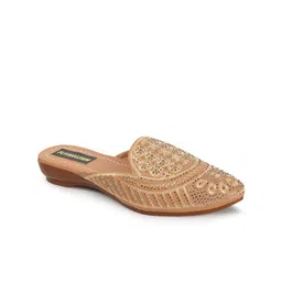 FLYING&SAM Women Embellished Mules Flats image 2