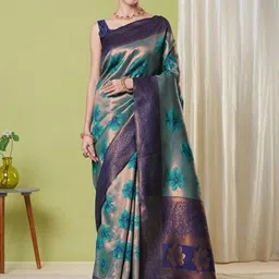 HERE&NOW Woven Design Zari Art Silk Banarasi Saree-picture-40