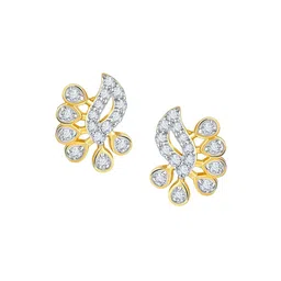GIVA 18Kt Yellow Gold Elegance Earrings Diamond - 1.09g image 3