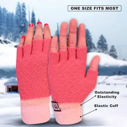 LOOM LEGACY Women Patterned Fingerless Gloves image 2