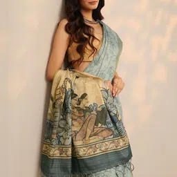 Libas Ethnic Motifs Printed Saree With Unstitched Blouse Piece-picture-30