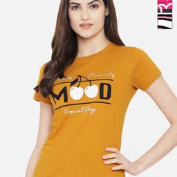 Dreambe Women Pack Of 3 Typography Printed Round Neck Cotton T-shirts-picture-30