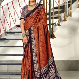 DIVASTRI Batik Ready to Wear Block Print Saree-picture-34