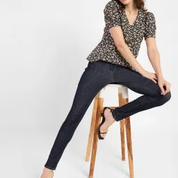 levi's Women's 721 Blue Skinny Fit High Rise Jeans image 2