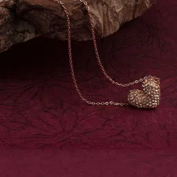 ARISTAL Jewellery Women Rose Gold Artificial Stones Studded Heart Necklace image 2