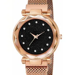 Miss Perfect Unisex Embellished Dial & Straps Analogue Watch jk_948 With Bracelet image 2