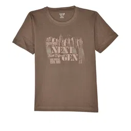 CAVIO Boys Brown Pack of 2 Printed Cotton Casual Shirt & T-Shirt image 3