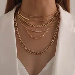 Arzonai Gold-Toned Metal Necklace-picture-12