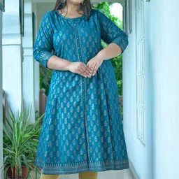 IKRASS Women Floral Printed Anarkali Kurta-picture-22