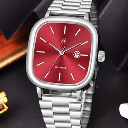 Shocknshop Unisex Dial & Stainless Steel Straps Analogue Multi Function Watch WCH148Red-picture-40