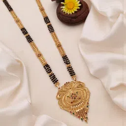 TKRB SALES Gold-Plated Artificial Beaded Mangalsutra-image-76
