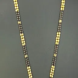NINAMAAYRA Gold-Plated Brass Artificial Stones & Beads Mangalsutra-picture-12