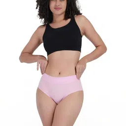 ORLIZEA Pack of 4 Women High-Rise Cotton Blend Hipster Briefs image 4