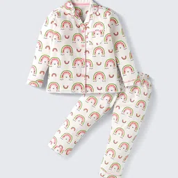 Nite Flite Girls Graphic Printed Night suit-picture-18