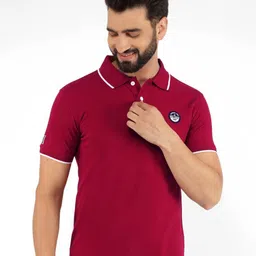Numero Uno Men Solid Polo Collar Cotton T-shirt image 1
