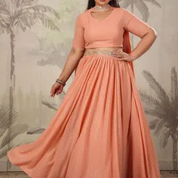 KALINI Printed Ready to Wear Lehenga & Blouse With Dupatta image 3