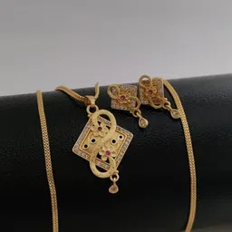 V.K.PAYAL.JEWELLERY Gold-Plated Artificial Stones Studded Jewellery Set-picture-29