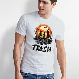 Seekbuylove Trick Or Teach Graphic Printed Pure Cotton Bio Finish T-shirt image 5