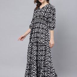 Raiyani Enterprise Women V-Neck Crepe Anarkali Kurta-picture-40