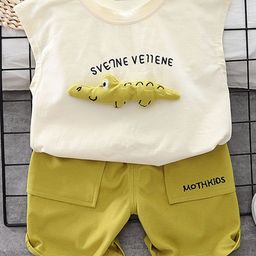 FOREVER FRIDAY Boys Printed Round Neck Pure Cotton T-shirt With Shorts-picture-8