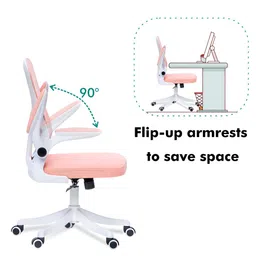 Alex Daisy Pink Flexo Ergonomic Study Chair-image-2