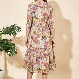 CORSICA Floral Print Fit & Flare Midi Dress image 4