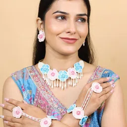 Tipsy closet Women Pink Jewellery Set-picture-12