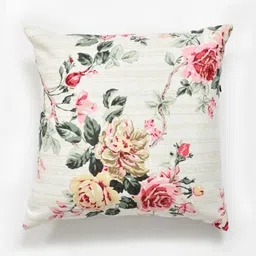Clasiko Beige & Green 2 Pieces Floral Square Cushion Covers image 5