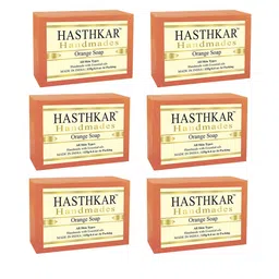 Hasthkar Set of 6 Handmade Orange Soap with Glycerin & Coconut Oil - 125 g Each-picture-5