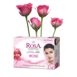 ROSA Set Of 4 Transparent Rose, Peach & Olive Gel Soap- 100 g Each image 2