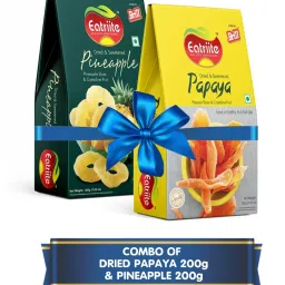 Eatriite Dried Sweetened Pineapple & Dried Sweetened Papaya Combo 400g (200g x 2) | Wholesome & Vitamin Rich Healthy Snack | No Artificial Colors, Gluten Free, No Preservatives-image-7
