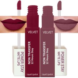 PERPAA Set Of 2 Waterproof Liquid Matte Power Stay Lipstick 100gm-picture-11