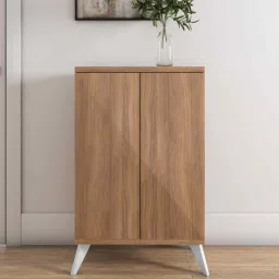 nilkamal Trixie 2 Door Shoe Cabinet In Oak Finish image 1