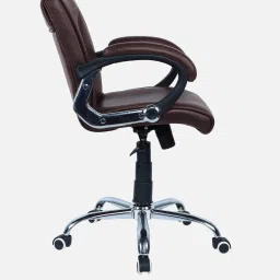 furniturstation Liieancoinn Mid Back Executive Chair In Brown Colour image 5