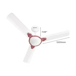 HAVELLS Equs 5 Star 1200mm 3 Blade BLDC Motor Ceiling Fan with Remote (Inverter Technology, White & Maroon) image 2