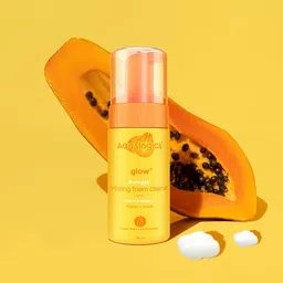Aqualogica Glow+ Mousse Hydrating Foam Cleanser with Papaya & Vitamin C - 100ml image 3