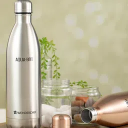 Wonderchef Silver-Toned Printed Stainless Steel Water Bottle 750 ml-image-62