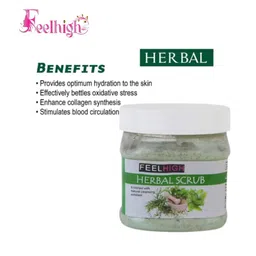 FEELHIGH Set Of 2 Herbal Scrub & De Tan Cream-500ml Each image 2