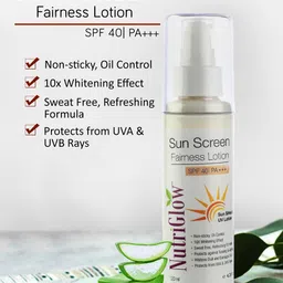 NutriGlow Sustainable Sunscreen Fairness Liquorice UV Lotion SPF 40 PA+++ - 120 ml image 2