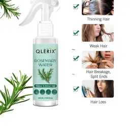 QLERIX Set Of 3 Rosemary Water Spray For Thicker- Shiner & Stronger Hair - 100 ml Each image 4