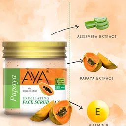 AYA Set Of 2 Papaya & Ubtan Exfoliating Face Scrubs - 100 ml Each image 3