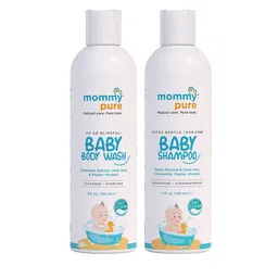 Mommypure Combo of Natural, Tear-Free Baby Body Wash & Shampoo 120ml each-picture-29