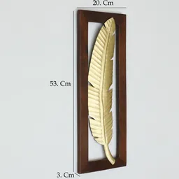 vedas Sylas Leaf 3 Wall Decor on Wooden Frame image 3