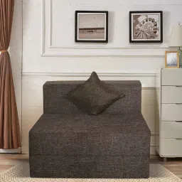 seventh heaven Rest Mantra 8 Inch PU Foam (72x30) 1 Seater Sofa Cum Mattress In Brown Colour image 1