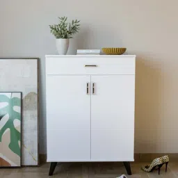mintwud from pepperfry Akiyama Shoe Cabinet In White Finish-picture-19