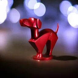 fabzie Brown Marbel and Resin Obident Dog image 1
