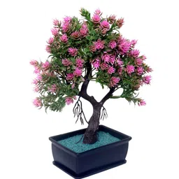foliyaj Pink Artificial Bonsai Tree With Pot image 5