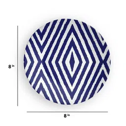 quirk india Blue Pottery Zig Zag Wall Plate image 3